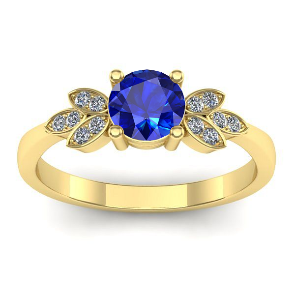 Inel de logodna cu safir rotund