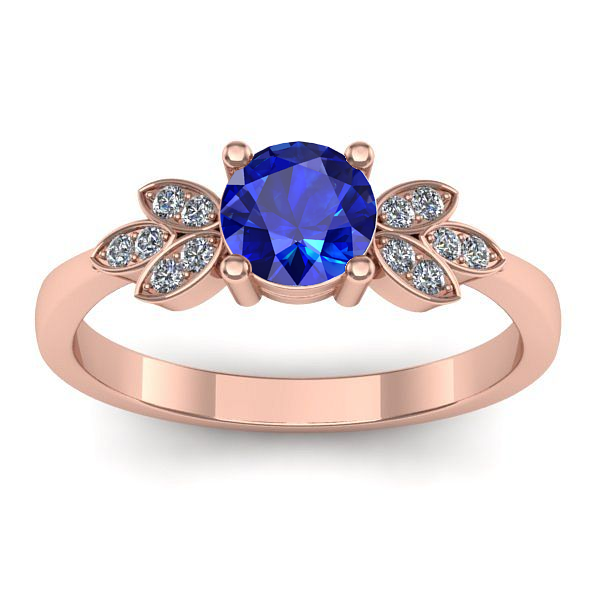 Inel cu safir rotund