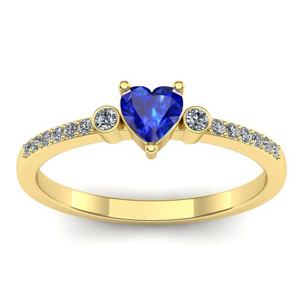 Inel cu safir inima