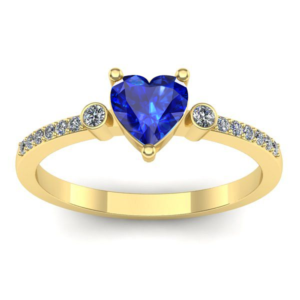 Inel de logodna cu safir inima