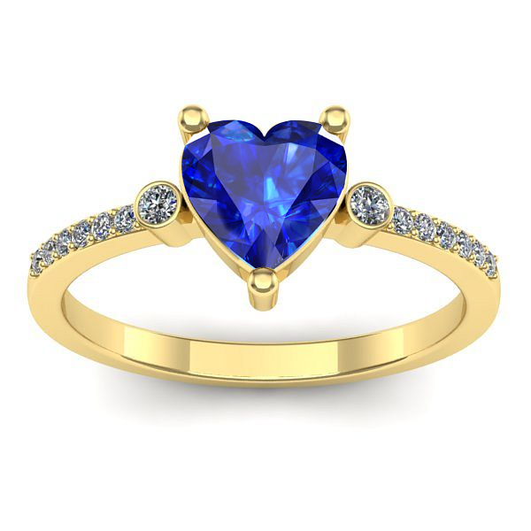 Inel cu safir inima
