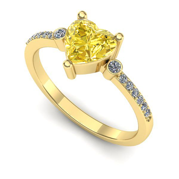 Inel din aur galben cu safir galben