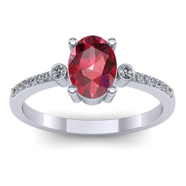 Inel cu rubin oval