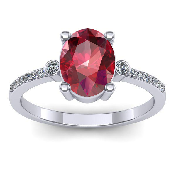 Inel cu rubin oval