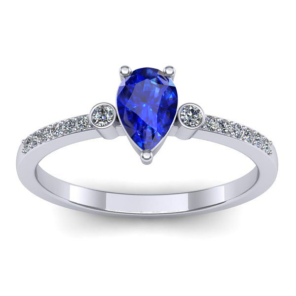 Inel cu safir lacrima