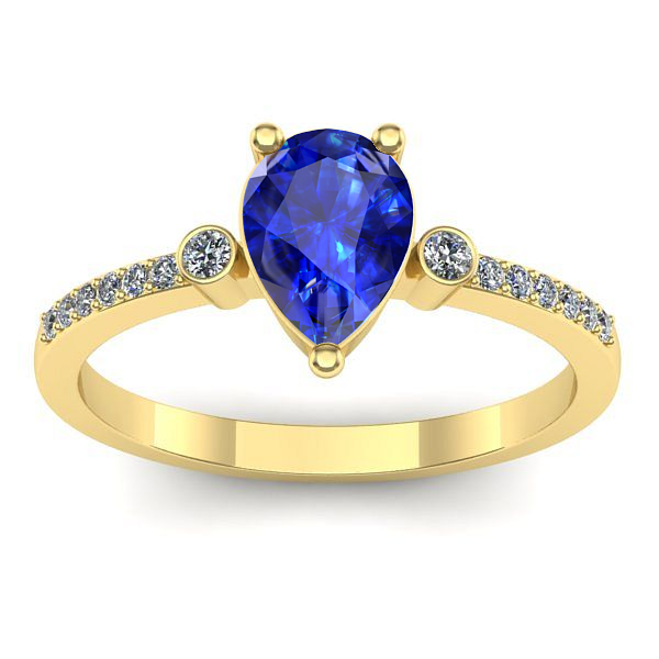 Inel cu safir lacrima