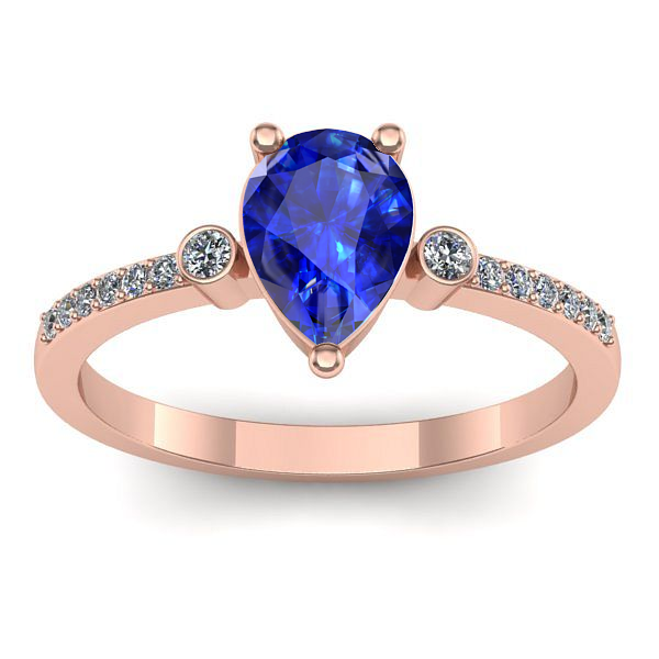 Inel cu safir lacrima