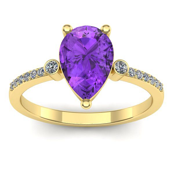 Inel cu ametist lacrima