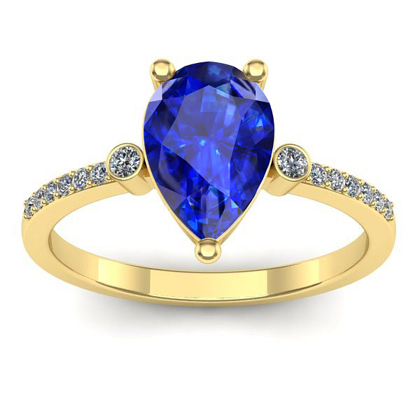 Inel de logodna cu safir lacrima