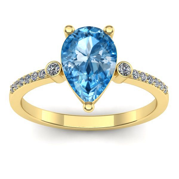 Inel logodna cu topaz blue lacrima
