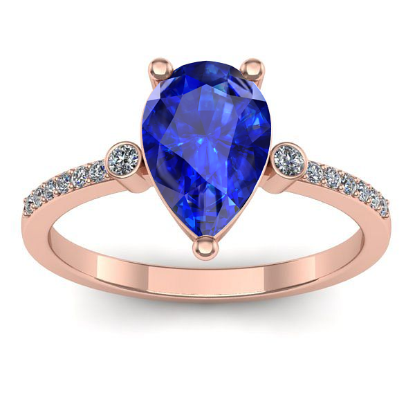 Inel cu safir lacrima