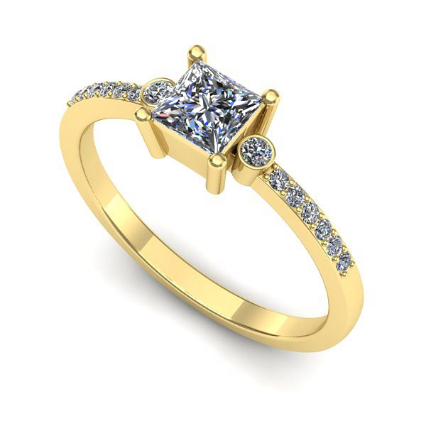 Inel din aur galben cu diamant