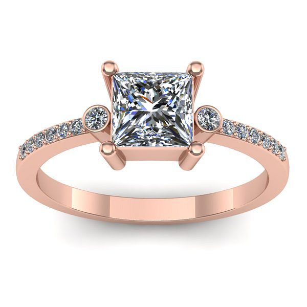 Inel logodna cu diamant de laborator patrat