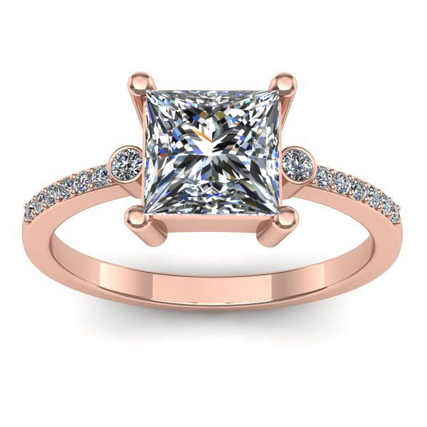 Inel de logodna cu diamant de laborator patrat