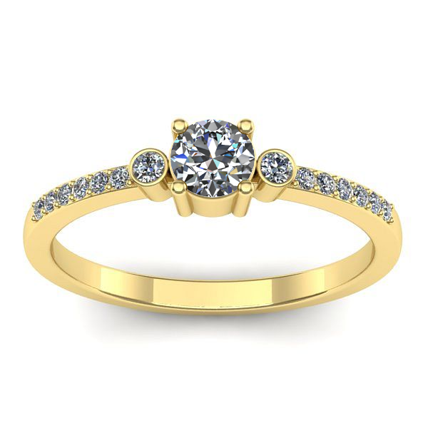 Inel logodna cu diamant rotund