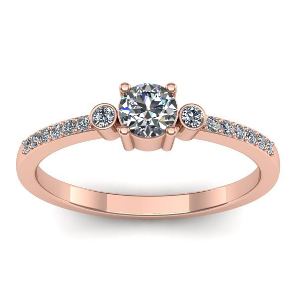 Inel logodna cu diamant rotund