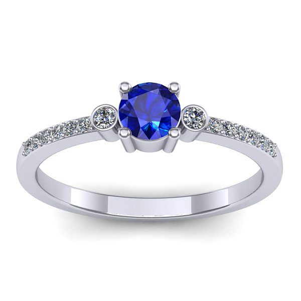 Inel de logodna cu safir rotund