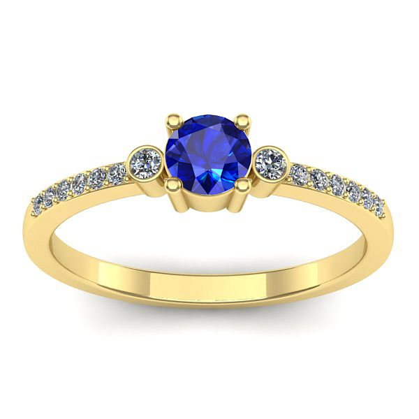 Inel de logodna cu safir rotund