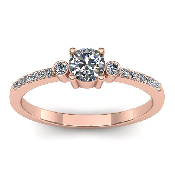 Inel de logodna cu diamant rotund