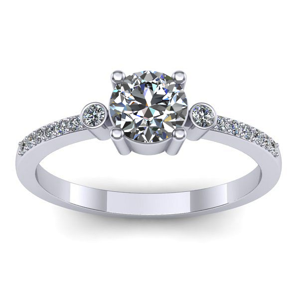 Inel logodna cu diamant rotund