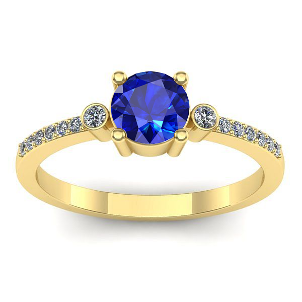 Inel de logodna cu safir rotund