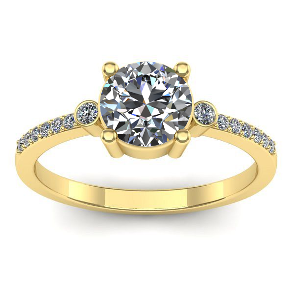 Inel de logodna cu diamant de laborator rotund