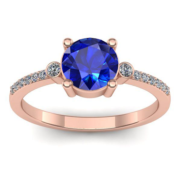 Inel cu safir rotund