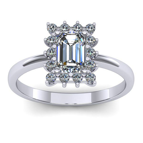 Inel de logodna cu safir alb dreptunghiular