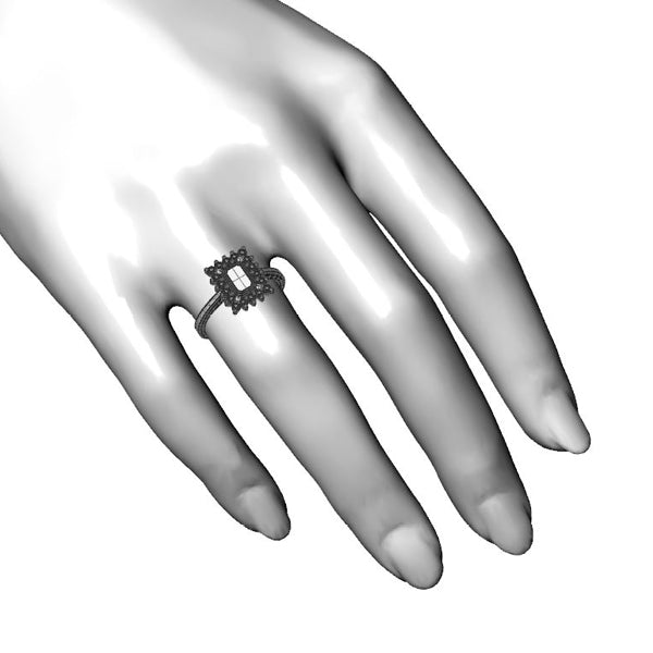 Inel de logodna din aur alb