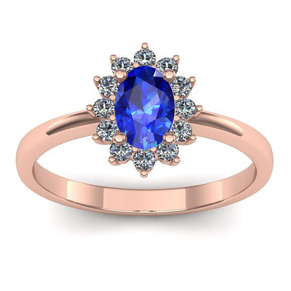 Inel logodna cu safir oval