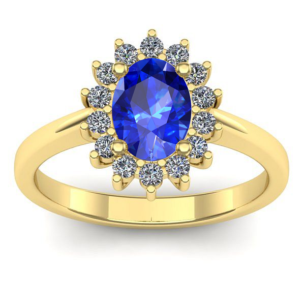 Inel cu safir oval