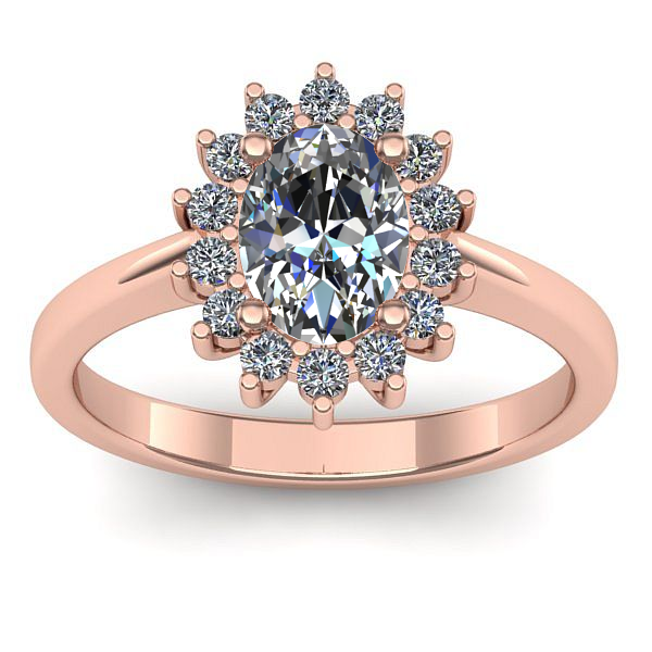 Inel cu safir alb oval