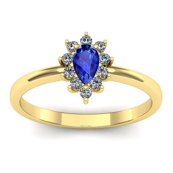 Inel de logodna cu safir lacrima