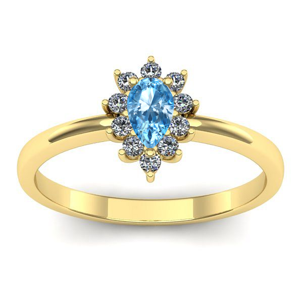 Inel de logodna cu topaz blue lacrima