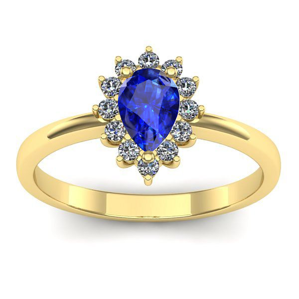 Inel cu safir lacrima