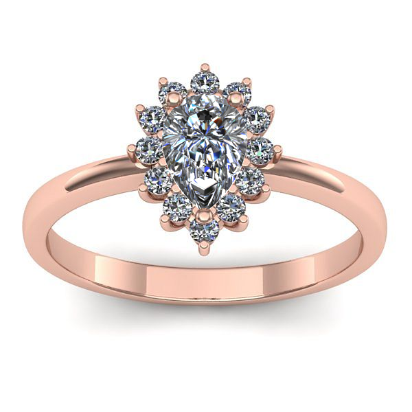 Inel logodna cu safir alb lacrima