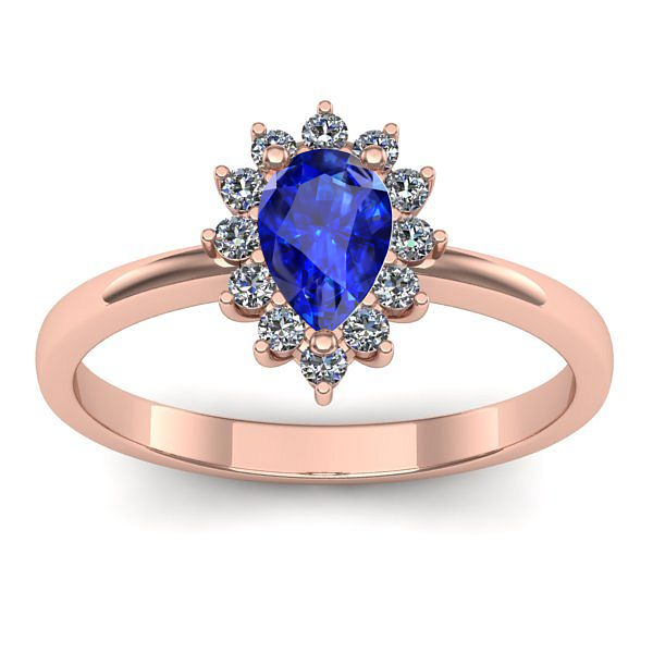 Inel de logodna cu safir lacrima