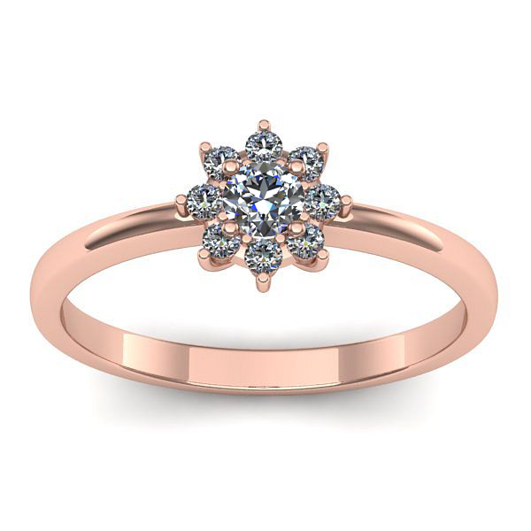 Inel logodna cu safir alb rotund