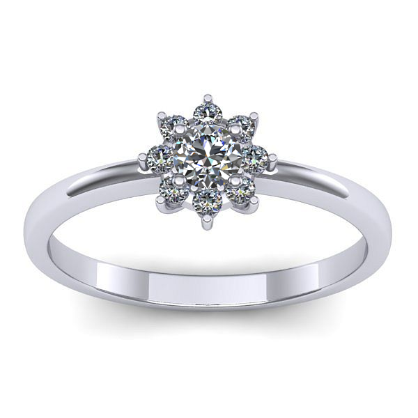 Inel cu diamant rotund