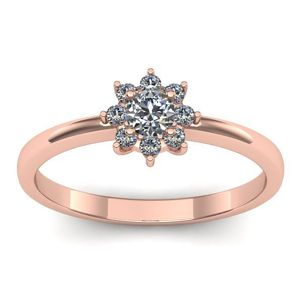 Inel de logodna cu diamant rotund