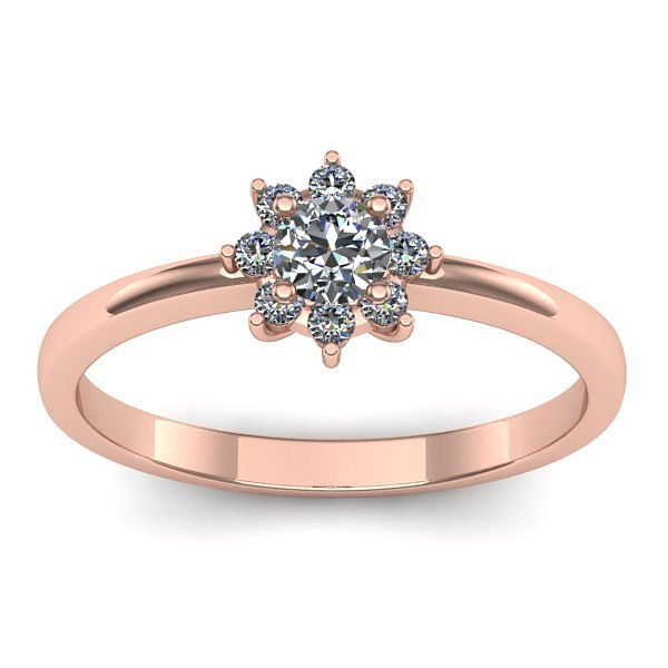 Inel de logodna cu diamant rotund