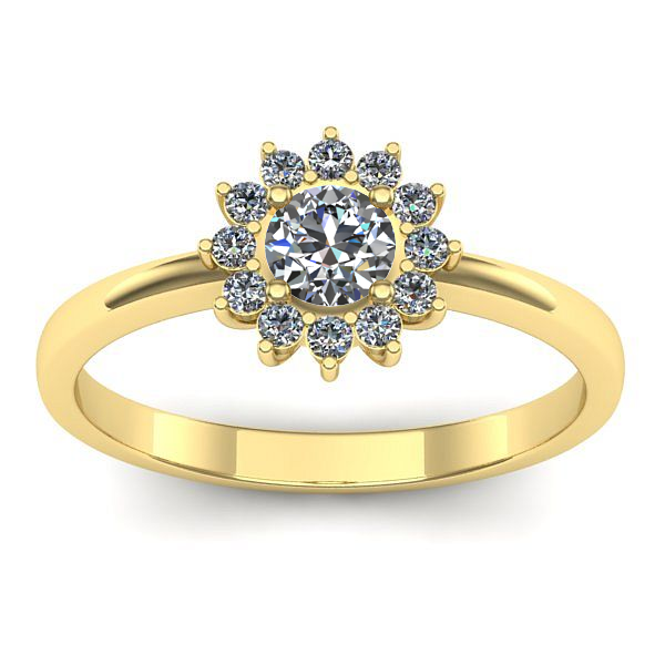 Inel de logodna cu diamant rotund