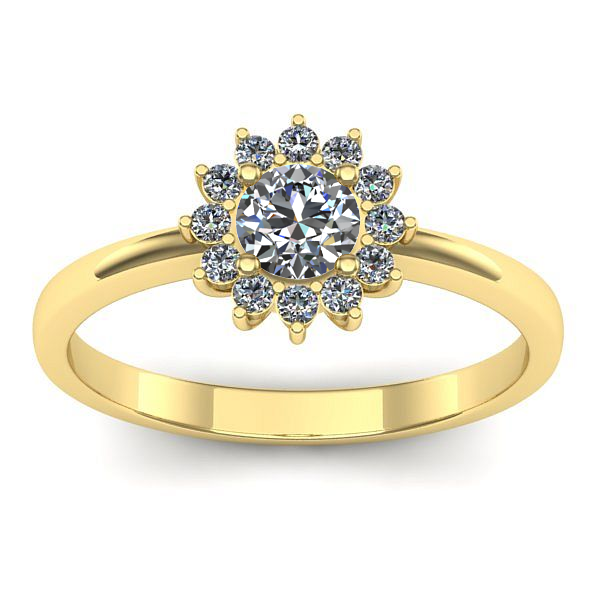 Inel logodna cu diamant rotund