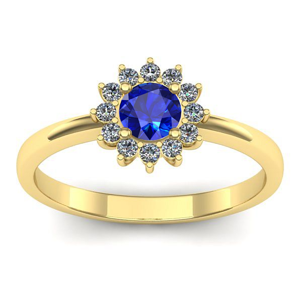 Inel de logodna cu safir rotund