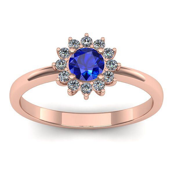 Inel de logodna cu safir rotund