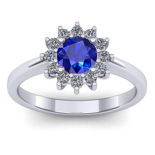 Inel de logodna cu safir rotund