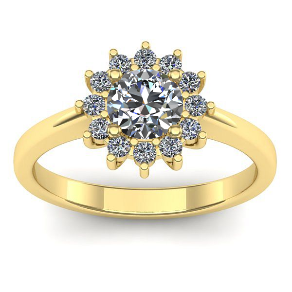 Inel logodna cu diamant de laborator rotund