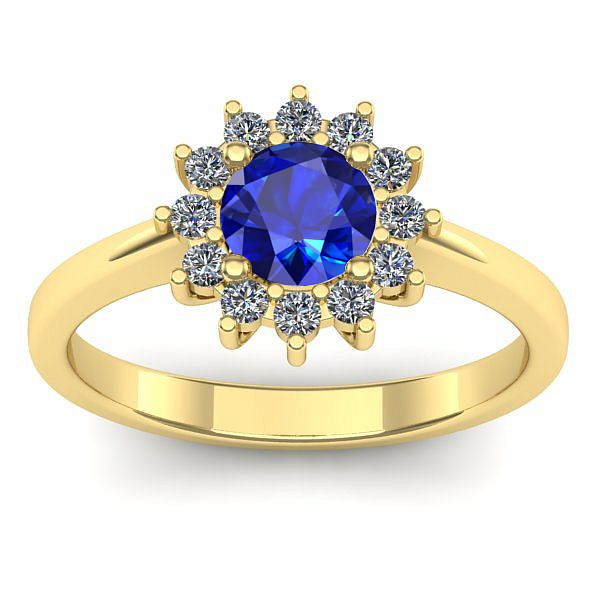 Inel de logodna cu safir rotund