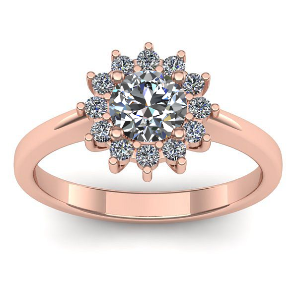 Inel de logodna cu safir alb rotund