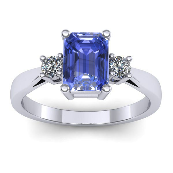 Inel cu tanzanit dreptunghiular
